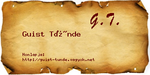 Guist Tünde névjegykártya